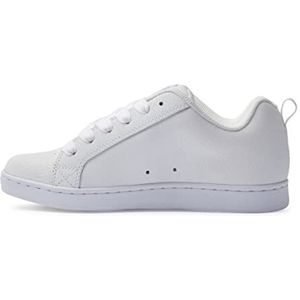 DC Shoes Dames Court Graffik Sneaker, wit/M zilver, 36,5 EU, Wit M Zilver, 36.5 EU