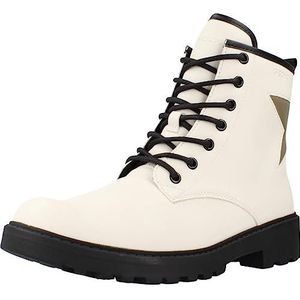 Geox J Casey Girl enkellaars voor meisjes, lt ivory platina, 32 EU