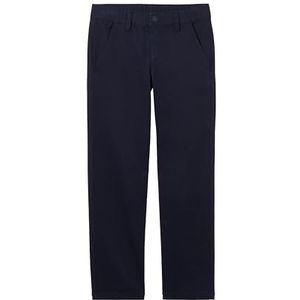 TOM TAILOR - Broek - Donkerblauw - Katoen - Regular Pasvorm