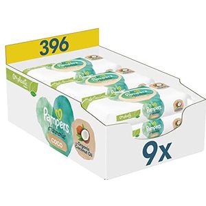 Pampers Harmonie Coco Billendoekjes, 396 Babydoekjes (9 x 44 Doekjes), Met Kokosolie Voor Hydratatie En Bescherming Van De Gevoelige Babyhuid