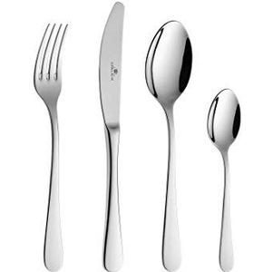 Gerlach G01-0034P-ZEST-60PU-S1S1-01 Flatware Serveerset met 60 stuks Flow Box en glans-G01-0034P-ZEST-60PU-S1S1-01, roestvrij staal