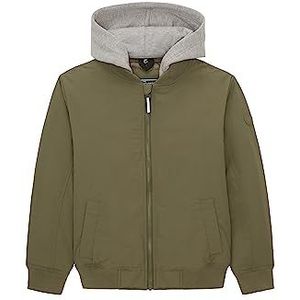 TOM TAILOR Bomberjack voor jongens met afneembare capuchon, 10415-Dusty Olive Green, 152 cm