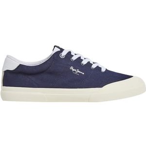 Pepe Jeans Heren Kenton Serie M Sneaker, Blauw (Navy), 9 UK, Blauw marine, 43 EU