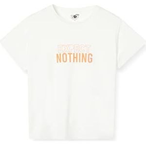 Koton Dames Crew Neck Bedrukt Sport T-Shirt, wit (000), M