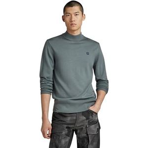 G-STAR RAW Premium Core Mock Neck Gebreide trui, Grijs (Axis D21932-b692-5781), XL