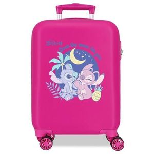 Joumma Disney Adorable Stitch, handbagage, roze, 33 x 50 x 20 cm, stijf, 2 kg, 33 liter, Roze, Eén maat, cabinekoffer