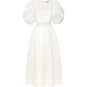 Swing Fashion Crèmekleurenset lange 7/8-rok + kort bovendeel met volumineuze korte mouwen bubble | maat 42, off-white, 42