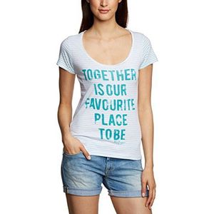 Tommy Hilfiger dames t-shirt TOGETHER STP SCOOP NK TEE korte mouw / 1M87639929