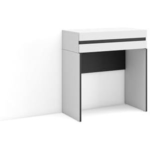 Skraut Home | Kaptafel, Make-uptafel | Toilettafel Met Opbergruimte | 70x75x35 cm | Met lade | Slaapkamer | Moderne stijl | Wit