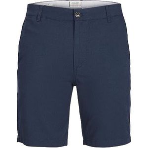 JACK & JONES Heren plus size shorts Dave linnen, navy blazer, 42