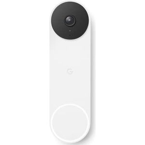 Google Nest Doorbell Deurbel op batterijen met videofunctie, zwart/wit, 1 stuk (1 stuk)