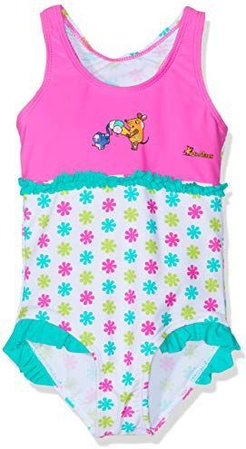 PLAYSHOES Badpak 'DIE MAUS'  geel / jade groen / fuchsia / wit