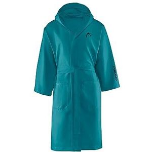 Head Active badjas voor dames en heren, met capuchon en zakken, lichte badjas van microvezel, sneldrogend, zacht, absorberend en ruimtebesparend, maat S, octane blue, Octane Blauw, S