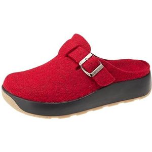 Berkemann - Selena - Pantoffels - Donkerrood - Natuurlijk Vilt