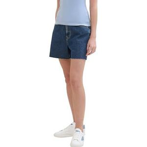 TOM TAILOR Denim Dames bermuda jeans shorts, 10120 - Used Dark Stone Blue Denim, XXL