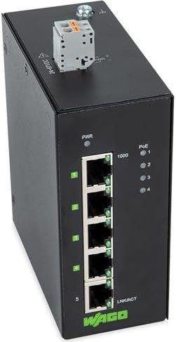 Wago 852-1411 - Schakelaar - 5-poorts Gigabit Ethernet PoE+ - 1 Gbps - Netwerkschakelaar