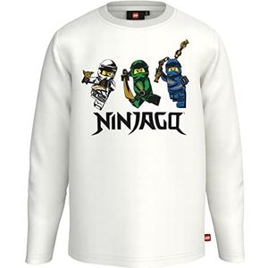 LEGO Jongen Ninjago Jungen Langarmshirt LWTaylor 109 T-Shirt, 101 Wit, 92