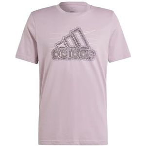 adidas Heren Growth Badge Graphic Tee, Preloved Fig, L