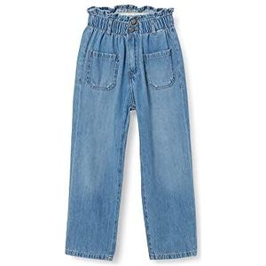 Teddy Smith P-emy Pocket Jr Used Jeans voor meisjes, Kruis/indigo licht, 8 Jaren