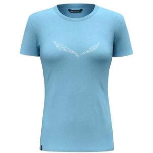 Salewa Solid Dry W T-shirt voor dames, air blue, XS