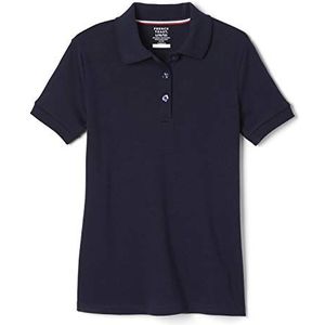 French Toast Meisjespolo met korte mouwen en picotkraag, geschikt voor schooluniformen, Blauw, 4