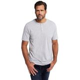 JP 1880 Heren grote maten grote maten Menswear L-8XL Henley, Basic, knoopsluiting, halve mouwen grijs gemêleerd 3XL 726695123-3XL, grijs melange, 3XL