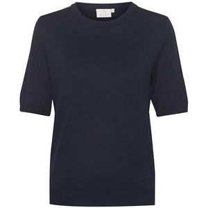 Kaffe Damestrui, korte mouwen, ronde hals, regular fit, hip, lengte, dames, Midnight Marine, S