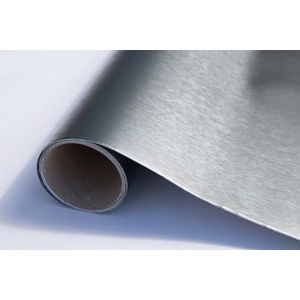 d-c-fix Metallic geslepen staalgrijs zelfklevende designfolie, PVC, grijs, 67,5 x 150 cm