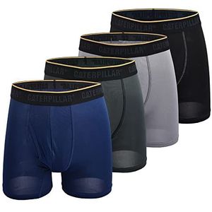 Caterpillar Heren 4-Pack Comfort Core Boxer Slips, Navy, Medium, marineblauw, M