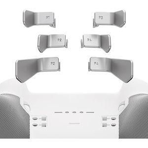 eXtremeRate Swift Paddles voor Xbox Elite 1/2 Controller, 6 in 1 Metaal Zilver Vervangende Verwisselbare Rugpaddles voor Xbox One Elite & Elite Series 2 Controller