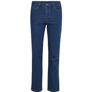 Kaffe Kavicky Straight Jeans Broek voor dames, Medium blauw gewassen denim, 66
