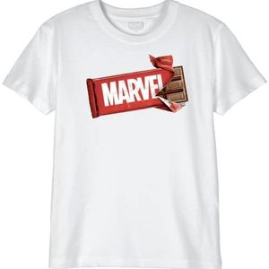 Marvel T-shirt voor jongens, Wit, 8 Jaren