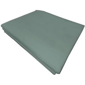 PENSIERI DELICATI Bedlaken voor eenpersoonsbed 160 x 300 cm, eenpersoons laken voor eenpersoonsbed, van 100% katoen, gemaakt in Italië, kleur groen