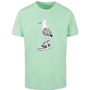 Mister Tee Seagull Sneakers voor heren, T-shirt met opdruk, T-shirt, streetwear, Neo Mint, XS