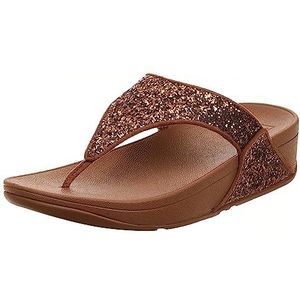 Fitflop Lulu Glitter Teenslippers voor dames, Rose goud, 37.5 EU