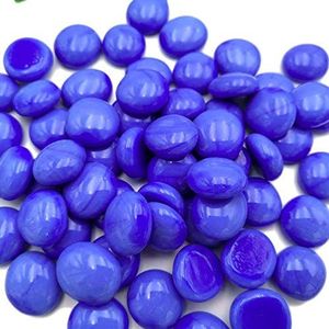 Armena Glasnuggets blauwe glazen stenen ondoorzichtig decoratieve glazen kralen diameter 17-20mm 300g (ongeveer 75 stuks)