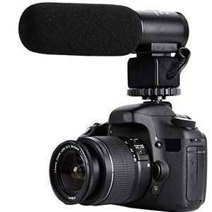 Shotgun Microfoon, K&F Concept CM-500 Professionele Interview Microfoon Opname voor Nikon Canon DSLR Camera Gopro Hero 4 (3.5mm Interface nodig)