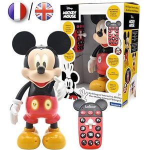 Lexibook, Disney Classics, Mickey-robot, tweetalig, Frans/Engels, 100 educatieve quizzen, lichteffecten, dans, programmeerbaar, beweegbaar, zwart/rood, MCH01i1