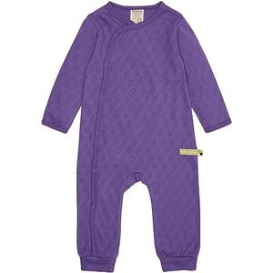 loud + proud Jumpsuit voor babymeisjes, jacquard gebreid, GOTS-gecertificeerd, paars, 74/80 cm