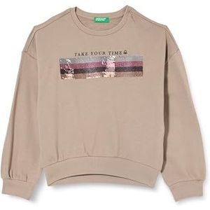 United Colors of Benetton Sweatshirt met capuchon voor meisjes en meisjes, Beige, 130
