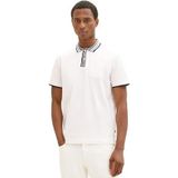 TOM TAILOR Piqué poloshirt voor heren, met borstzak, 10332 - Off White, 3XL