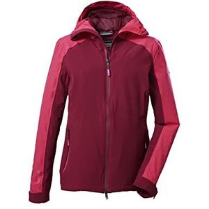 killtec Women's Functioneel jack/outdoorjack met capuchon en onderarmventilatie KOS 30 WMN JCKT, dark rose, 48, 39226-000