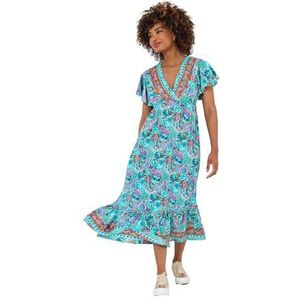 Joe Browns Maxi-jurk met boho-print voor dames, Blauw, 36