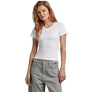 G-STAR RAW Dames Deep Scoop Ultra Slim T WMN T-shirt, wit (White D23135-D276-110), L, wit (White D23135-d276-110), L