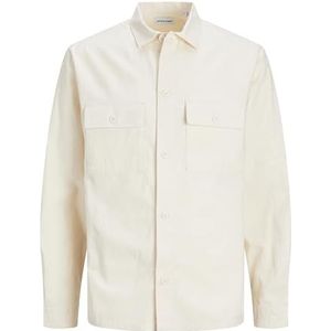 JACK & JONES Jjevenice Ls Sn Overshirt, ecru, M