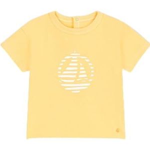 Petit Bateau T-shirt met korte mouwen voor jongens, Geel, 24 Maanden