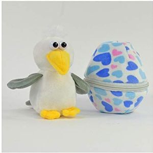 Kögler 75769 Malwin Mini Seagull Ei, ca. 13 cm hoog, pluche speelgoed om te knuffelen en lief te hebben, als klein cadeau voor kinderen, jongens en meisjes