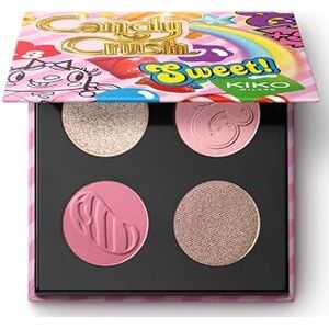 KIKO Milano Candy Crush™ Multi Finish Eyeshadow Palette 02, Oogschaduwpalet In 4 Kleuren Met Matte, Metallic En Glanzende Finishes.
