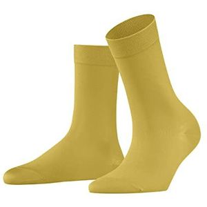 FALKE Dames Sokken Cotton Touch W SO Katoen Eenkleurig 1 Paar, Geel (Mustard 1187), 35-38