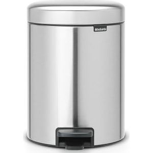 Brabantia NewIcon Prullenbak, Kunststof Binnenemmer, Matt Steel Fingerprint Proof, 5 Liter